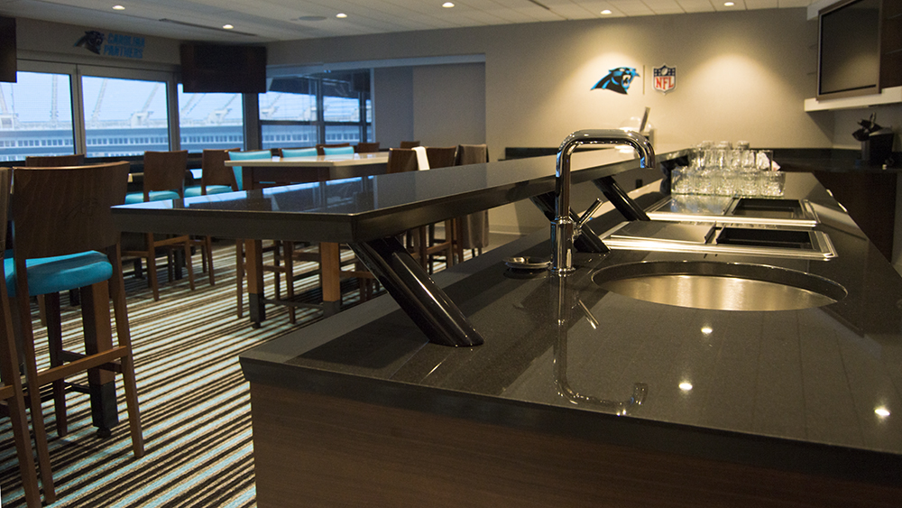 Blakeney Stand Off granite bar at the Panthers Stadium (Bank of America Stadium in Charlotte, North Carolina).