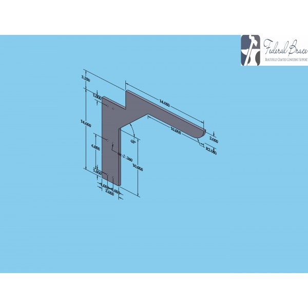 Franklin Hidden Countertop Bracket 14x0 375x14 Steel