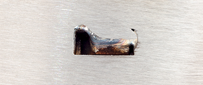 Example 2 of 3 of Federal Brace 1/2" bracket fillet weld.